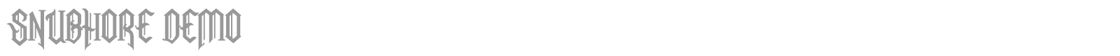Snubhore font preview